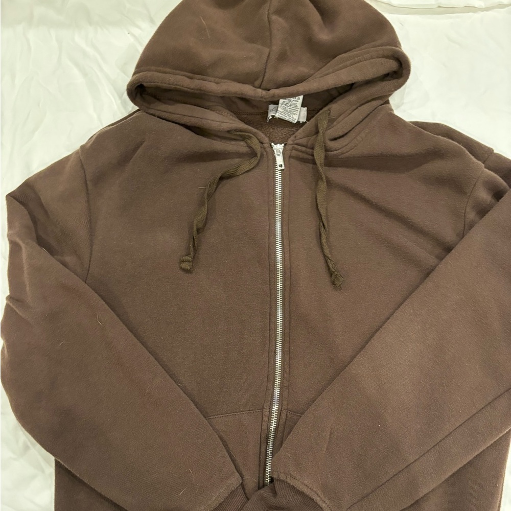 brown hoodie